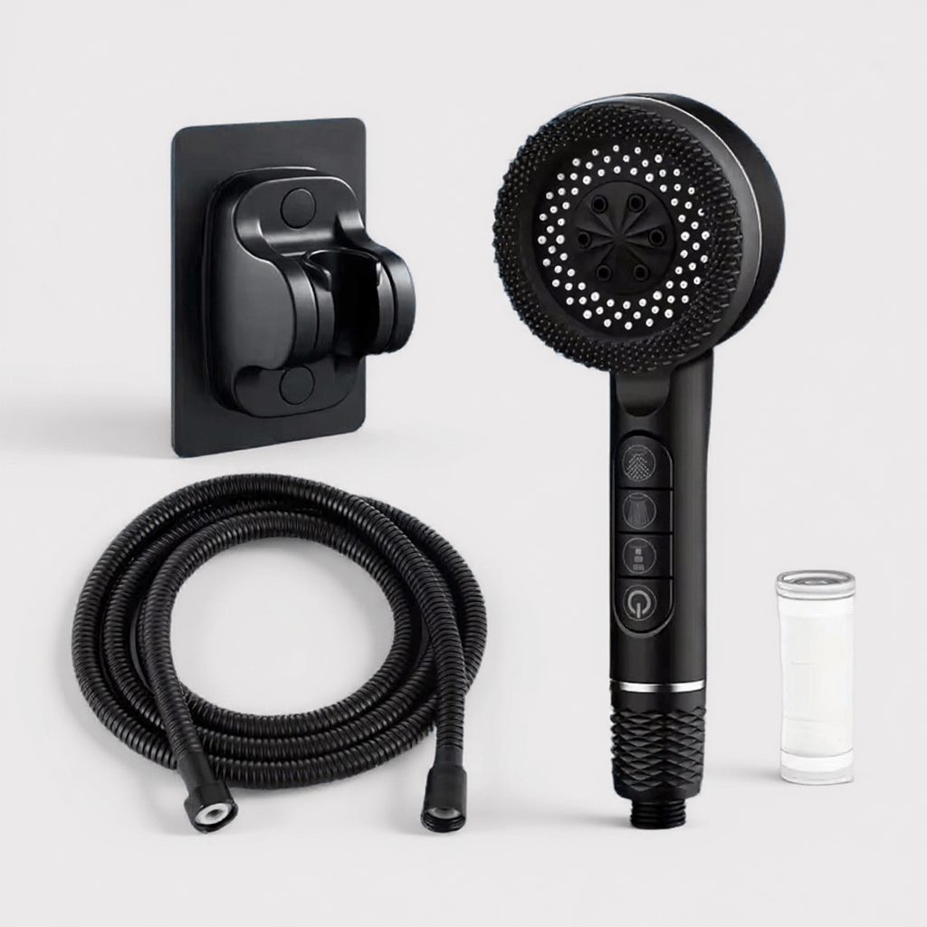 Pommeau de Douche Anti - Calcaire – Haute Pression Économie d’Eau, 4 Modes - Fluens