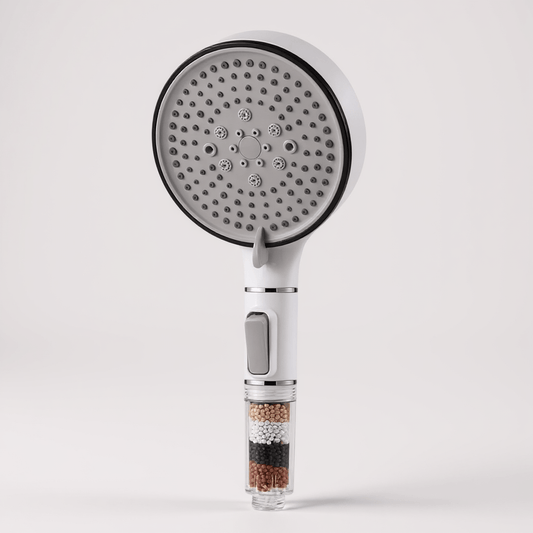 Pommeau de Douche Filtration Anti - Calcaire – Haute Pression &Économie d’Eau, 5 modes - Fluens