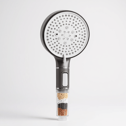 Pommeau de Douche Filtration Anti - Calcaire – Haute Pression &Économie d’Eau, 5 modes - Fluens