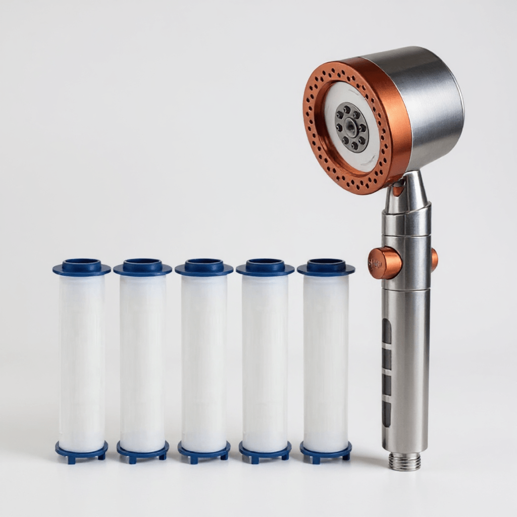 Pommeau de douche haute pression – Anti - calcaire & économique (5 modes) - Fluens