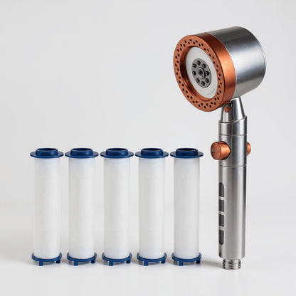 Pommeau de douche haute pression – Anti - calcaire & économique (5 modes) - Fluens