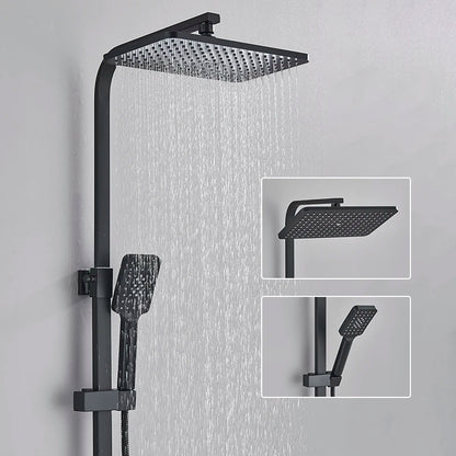 Colonne de Douche Thermostatique avec Affichage Digital – Douche Pluie (Noir / Chrome)