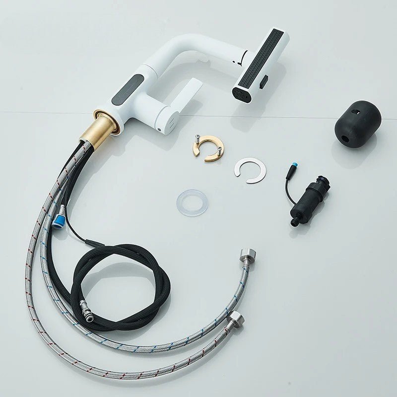 Robinet de Cuisine à Affichage Digital – Douchette Extractible 3 Jets, Pivot 360° - Fluens