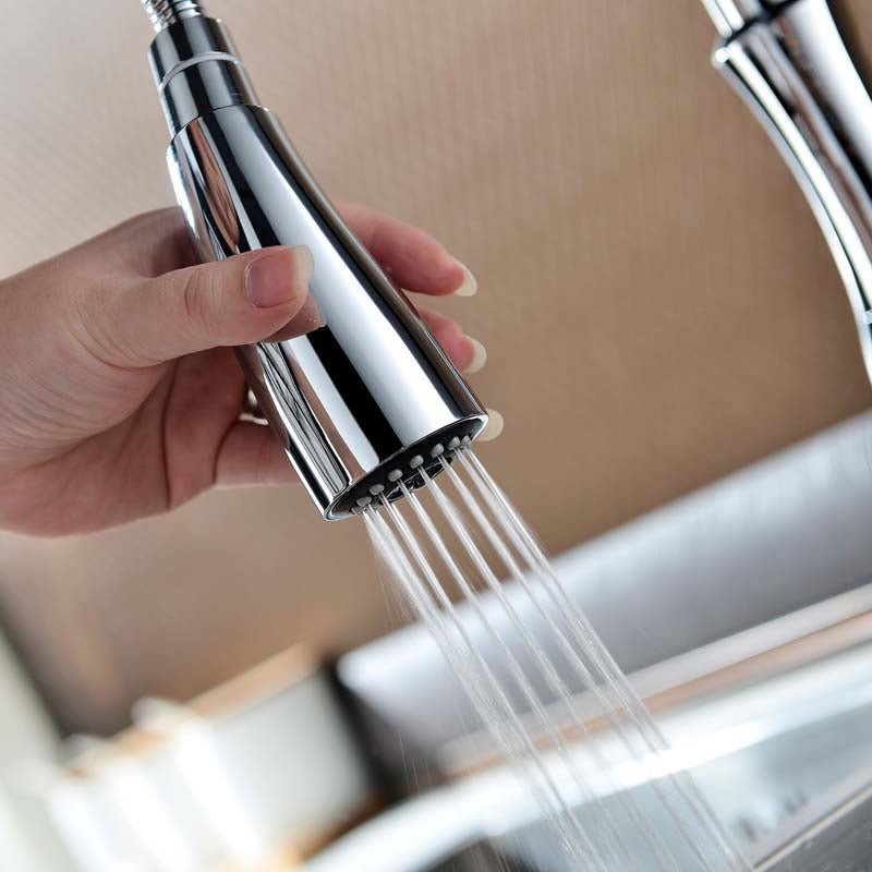 Robinet de Cuisine Extractible – Mitigeur Pivotant 360° en Laiton - Fluens