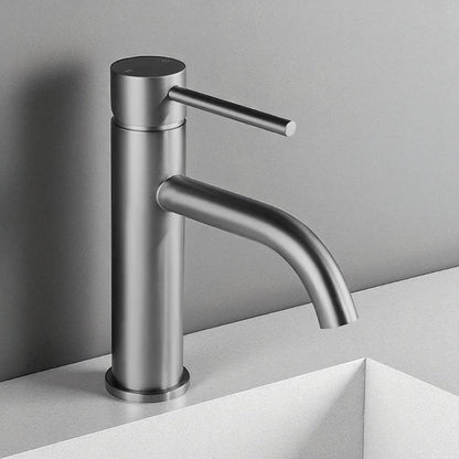 Robinet de salle de bain en inox brossé – mitigeur finition or rose élégante - Fluens