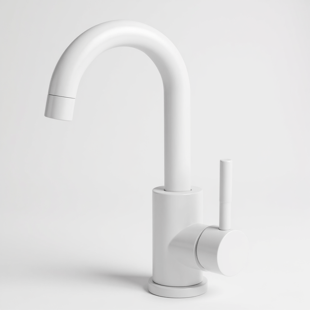 Robinet de salle de bain inox – mitigeur design courbé ou angulaire - Fluens