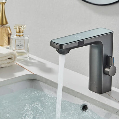 Robinet de salle de bain intelligent sans contact – capteur infrarouge & affichage digital - Fluens