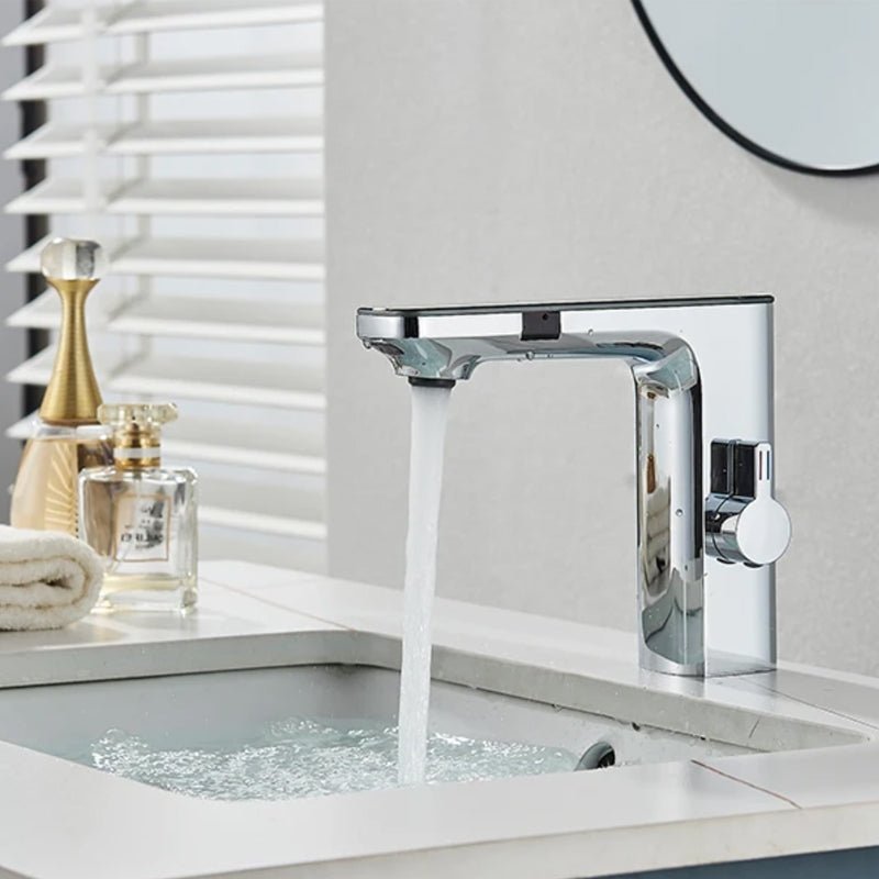 Robinet de salle de bain intelligent sans contact – capteur infrarouge & affichage digital - Fluens