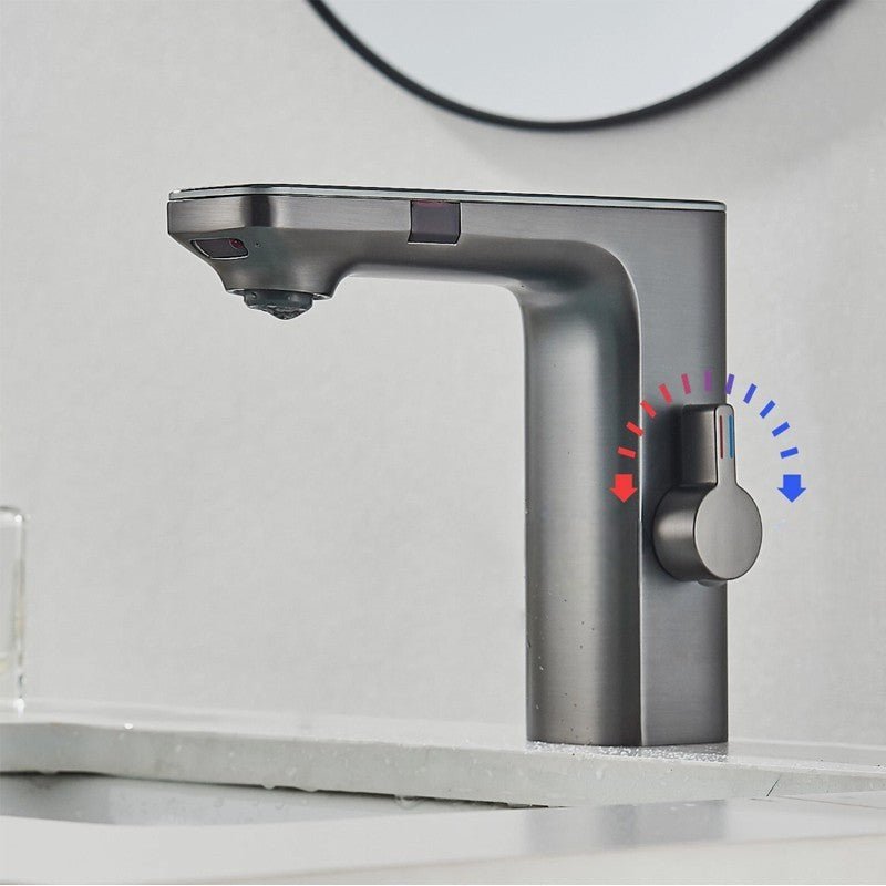 Robinet de salle de bain intelligent sans contact – capteur infrarouge & affichage digital - Fluens