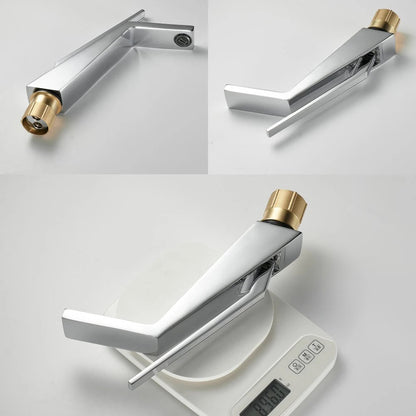 Robinet de salle de bain moderne en laiton – Mitigeur haut de gamme durable - Fluens