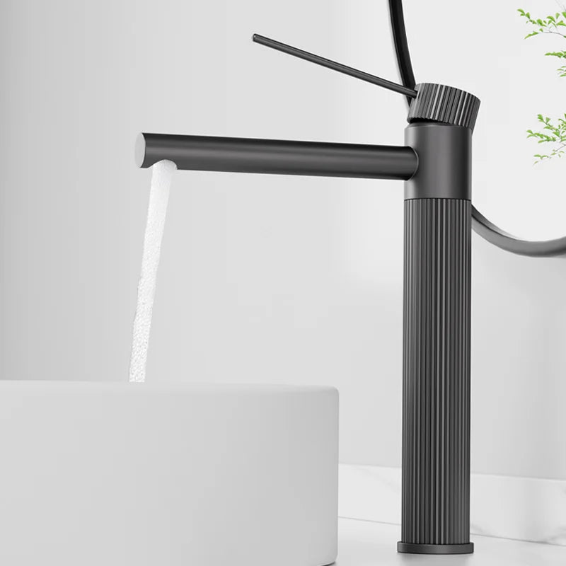 Robinet de salle de bain moderne – Finition inox premium - Fluens