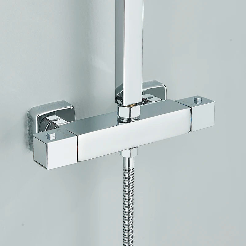 Colonne de Douche Thermostatique Chrome – Pluie & Douchette