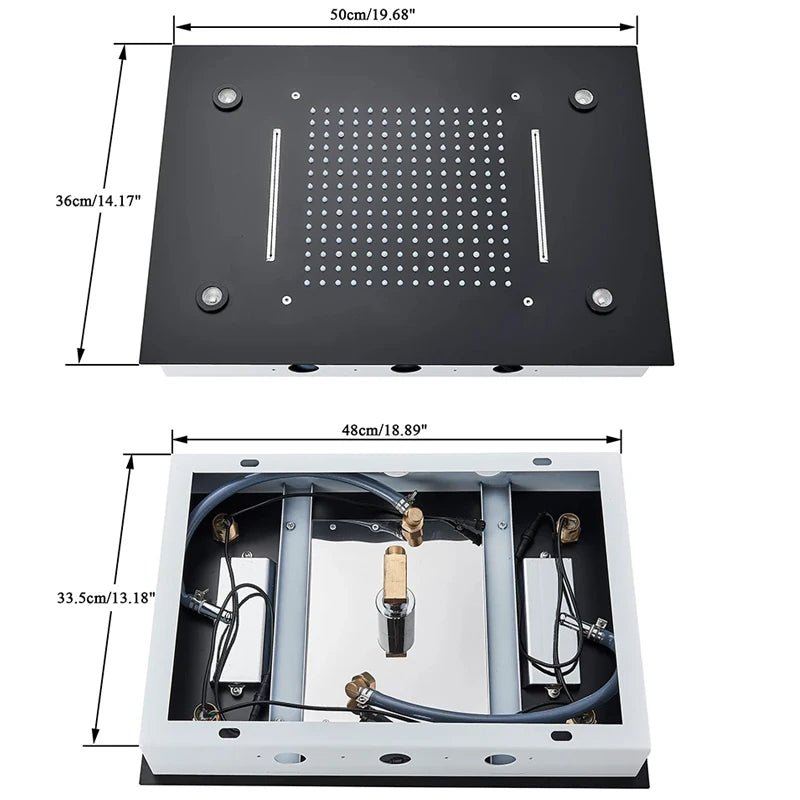 Tête de Douche LED Encastrable – Luxe - Fluens